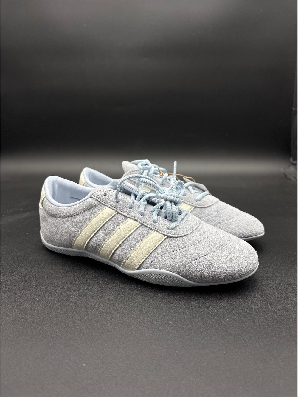 Adidas Grand Court Lo Sneakers Women Size 7 Light Blue Cream